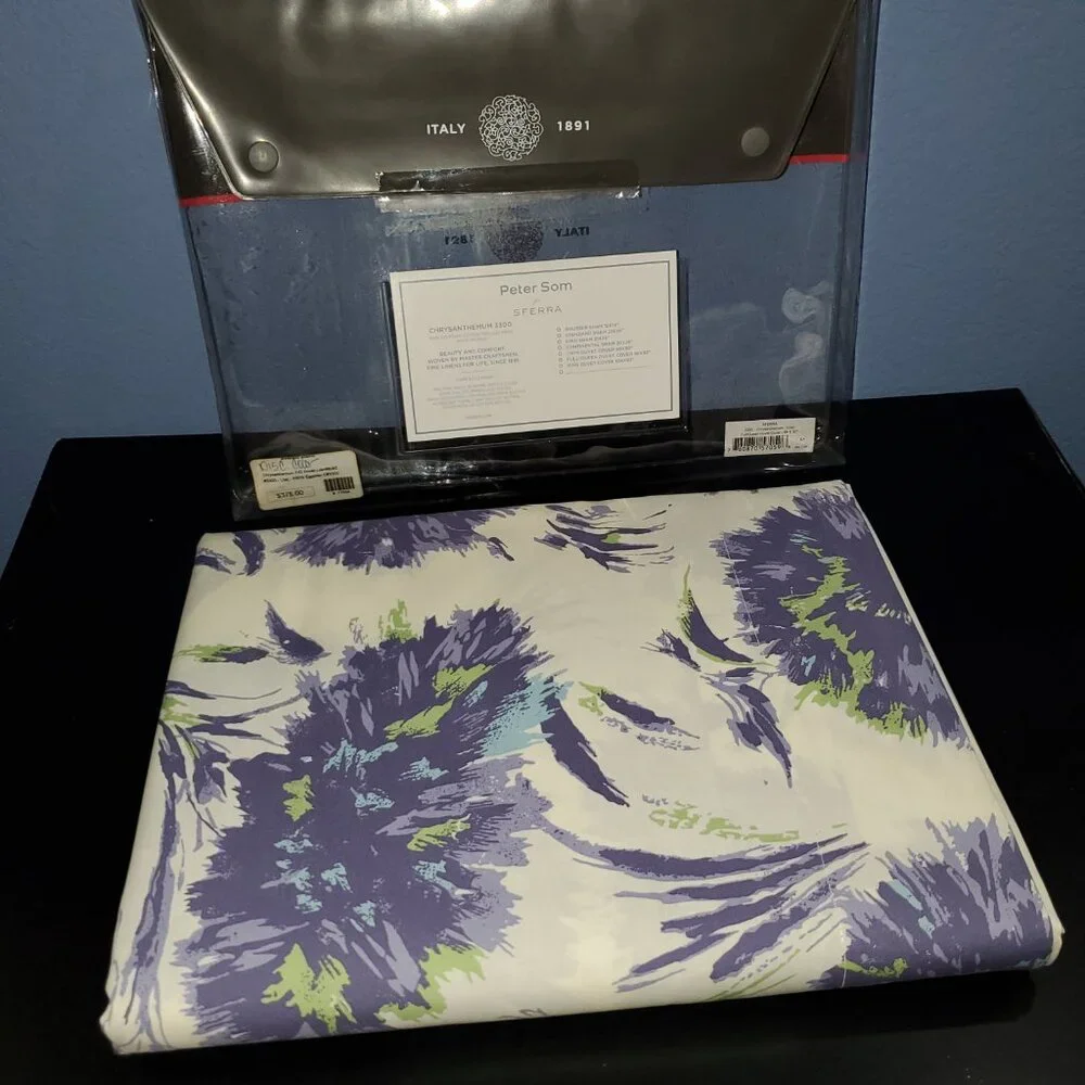 Full/Queen Duvet Cover by Designer Peter Som for Sferra, Chrysanthemum - NWT